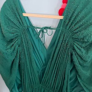 BCBG beaded " Goddess " gown